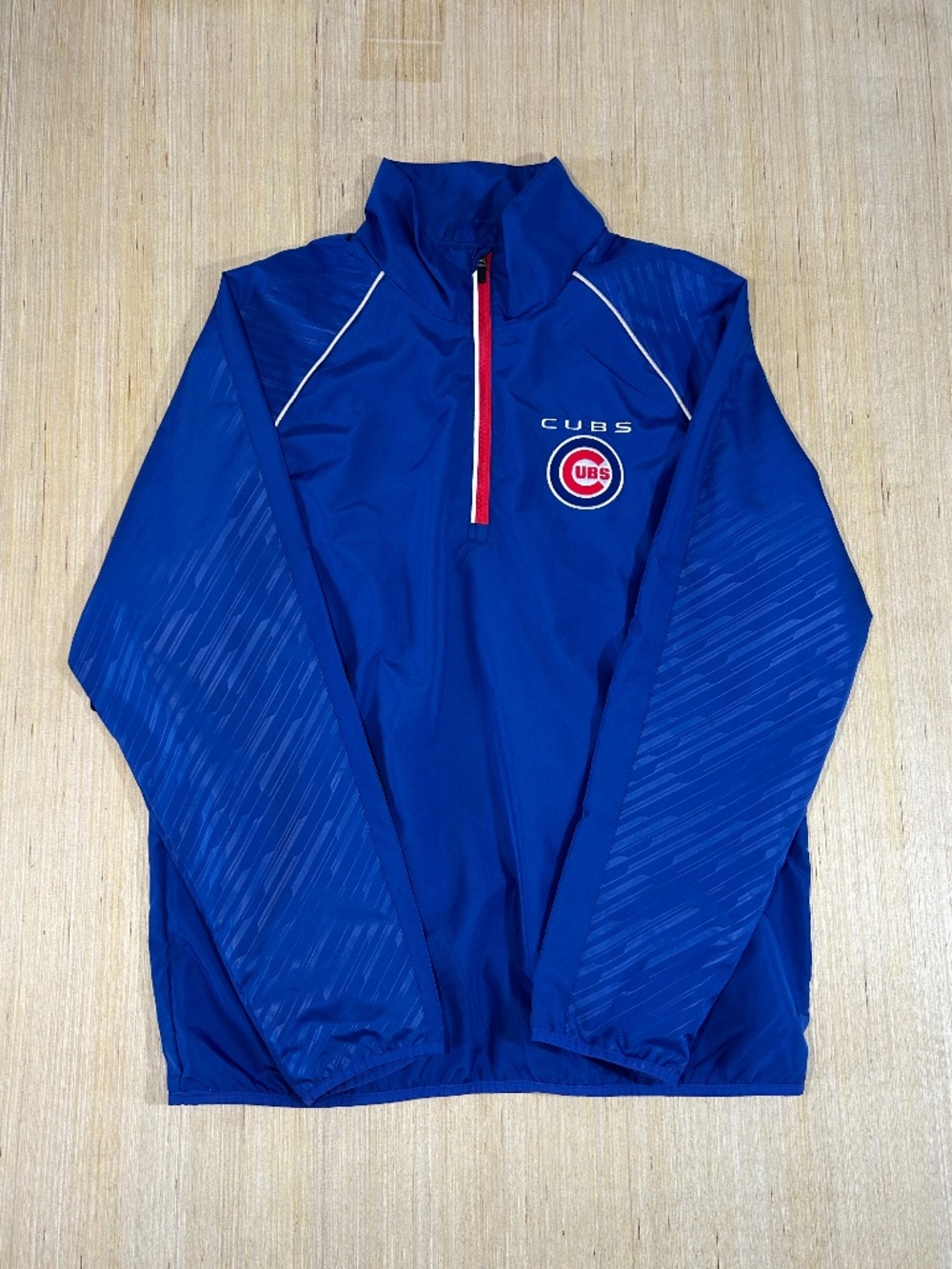 MLB Chicago Cubs Genuine Merchandise Windbreaker Quarter Zip Size L Mens